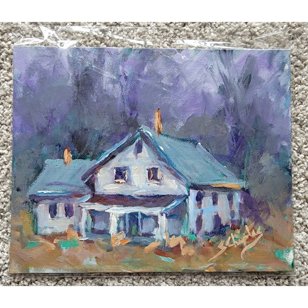 Beautiful Unique Original Art by Sharon Chaples Paint on Canvas Board 8in x 10in